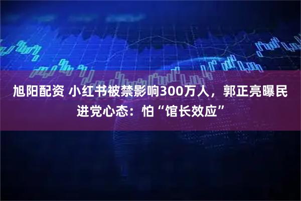 旭阳配资 小红书被禁影响300万人，郭正亮曝民进党心态：怕“馆长效应”
