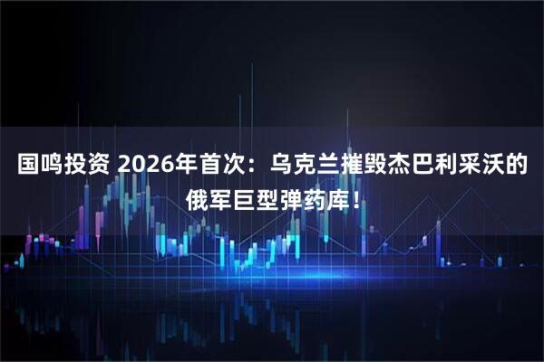 国鸣投资 2026年首次：乌克兰摧毁杰巴利采沃的俄军巨型弹药库！